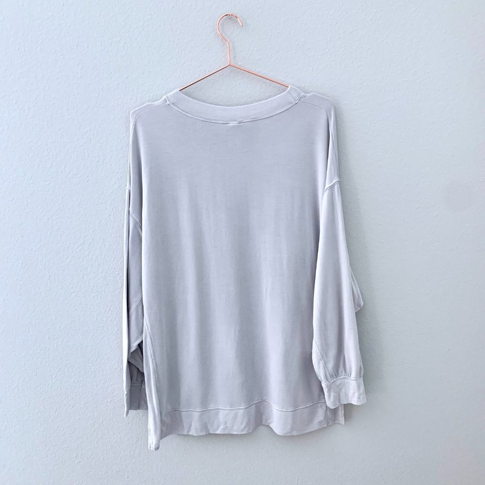 Joy Lab Women's Grey Purple Long Sleeve Tee Size Medium - Picture 4 of 4